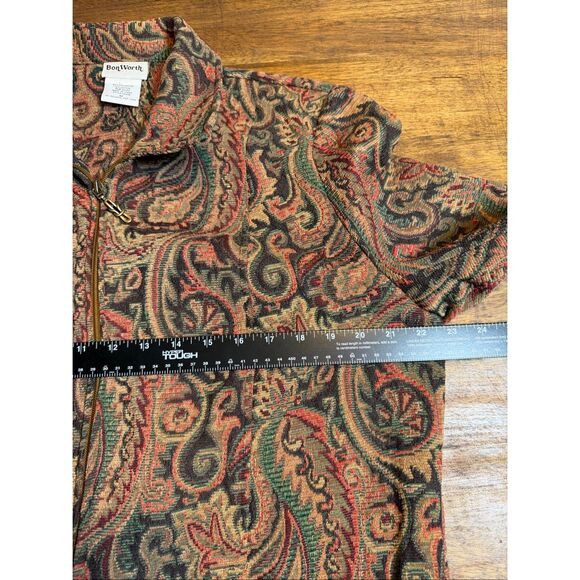 Vintage Bonworth Woven Tapestry Paisley Blazer Jacket - Picture 4 of 6